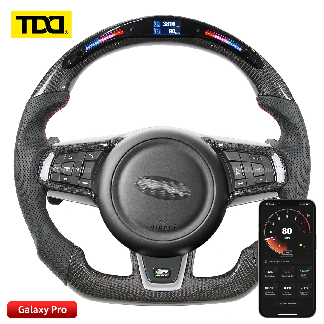 TDD Carbon Fiber customized smart Galaxy pro LED Steering Wheel for  Jaguar XE, XF, F-Type,F-Pace,E-Pace