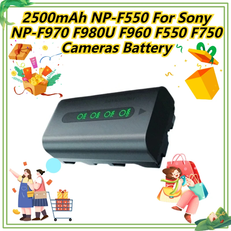 

2500mAh NP-F550 For Sony NP-F970 F980U F960 F550 F750 Cameras Battery