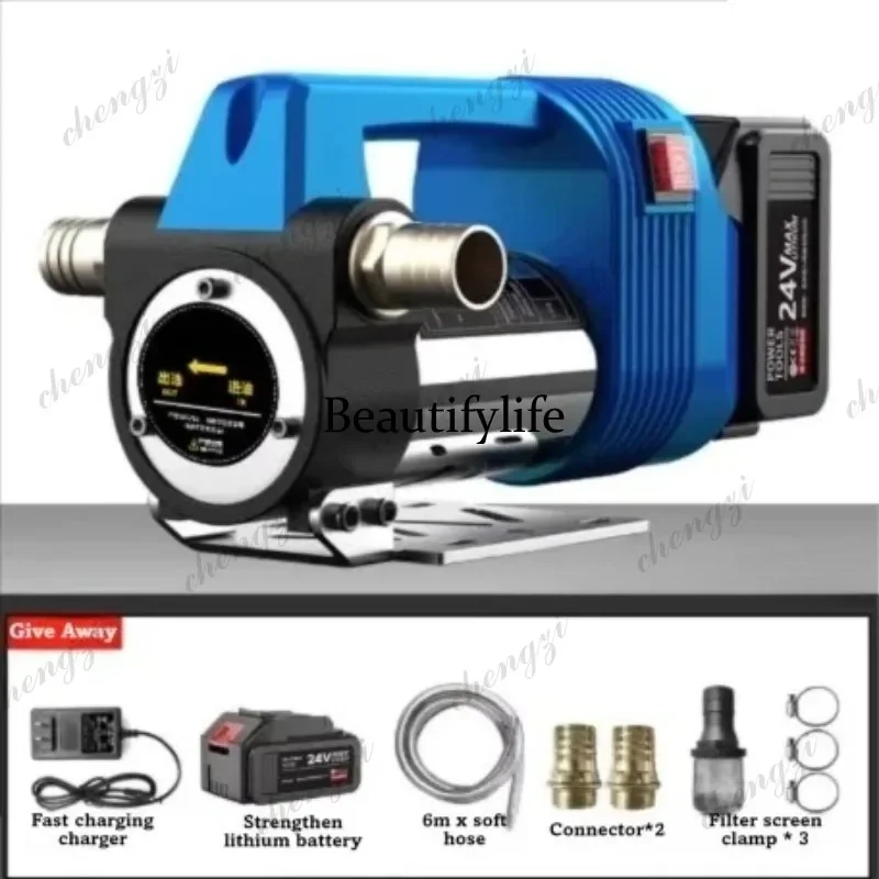 f182  Lithium Battery Electric  Water Pump Wireless Pumping Small Portable Rechargeable Refueling Machine Self Priming Artif