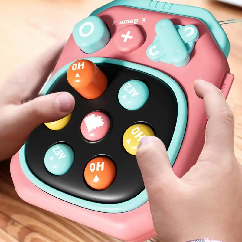 Quick Push Game Toy Cartoon Quick Push Popping Console di gioco educativo Fidget Toy multifunzionale interattivo palmare rapido