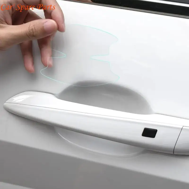 Y4UA Car Exterior Door Handle Protector Transparent PVC Film Scratch Resistant Layer