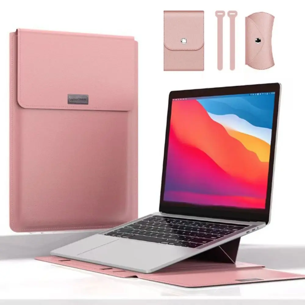 Thickened 5 in1 Laptop Sleeve Bag Ultra Thin for 13.3/14inch Laptop Stand Cover Non-Magnetic Lightweight Laptop Case Cover