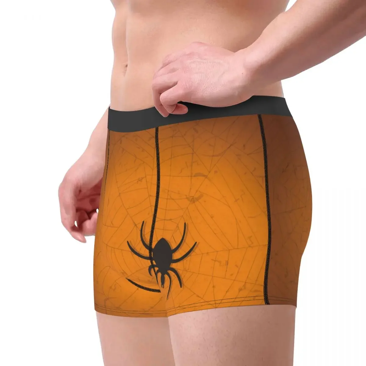 Men's Underwear Underpants Cobweb Background Men Boxer Shorts Elastic Male Panties