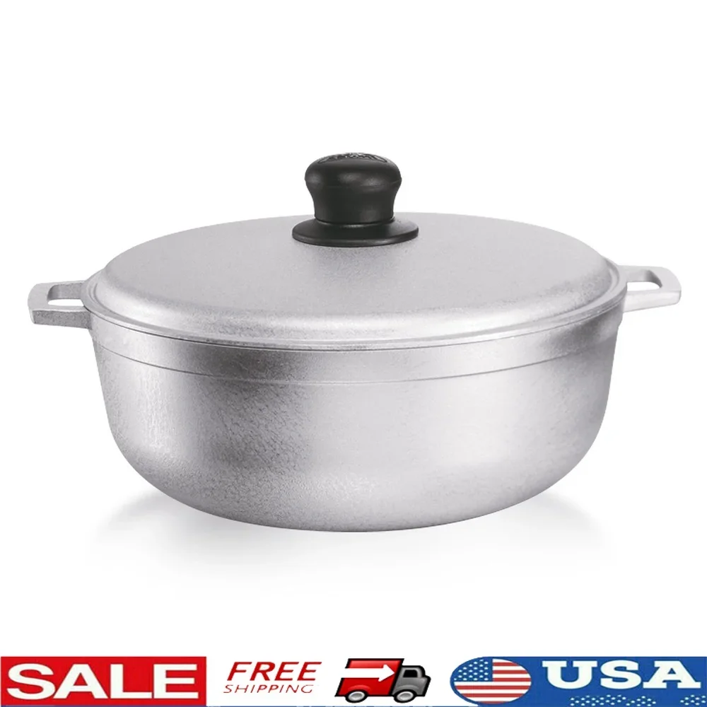 

3.7Qt Cast Aluminum Caldero Essential Cookware Kitchen Tool Oven Safe Nonstick Durable Tight Fitting Lid Versatile Soups Stews