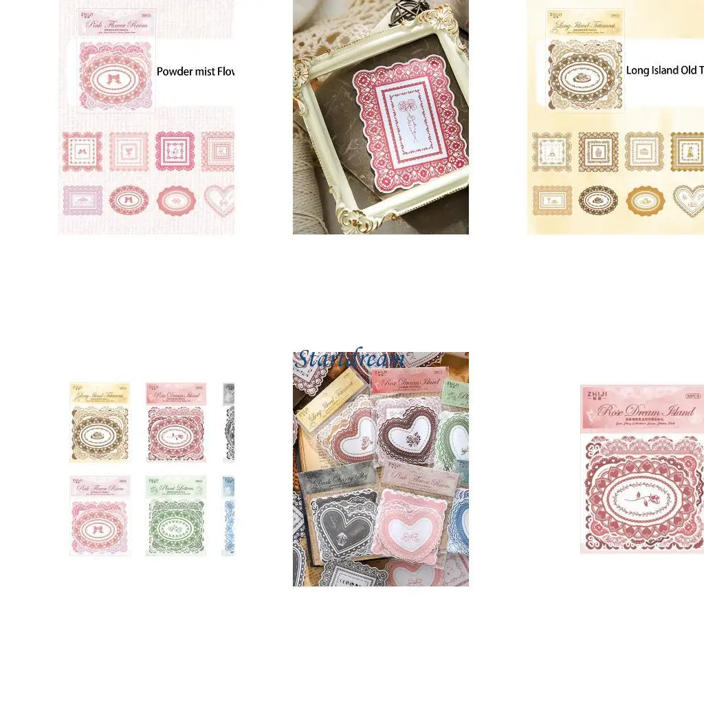 20 Sheets Retro Sticker Decorative Sticker Scrapbook Sticker Landscape Sticker K92C