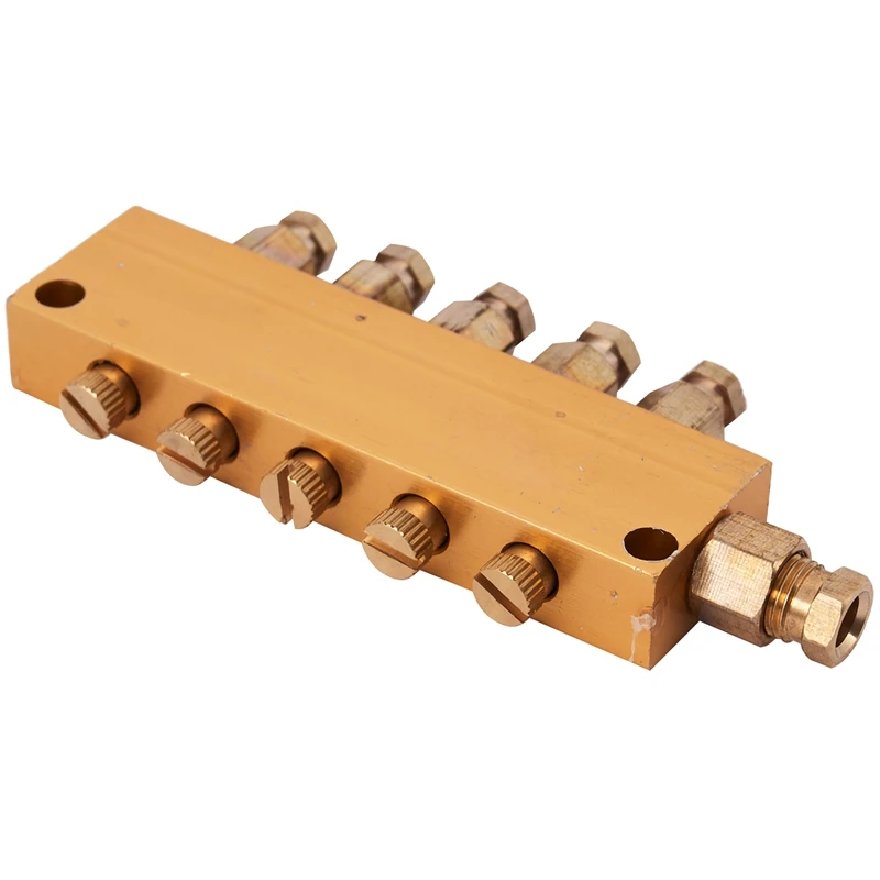 زيت تشحيم متعدد الزيوت متغير ، تنظيم ضغط الهواء ، مدخل 6 ، 4 Out ، موزع مكبس ، حديقة