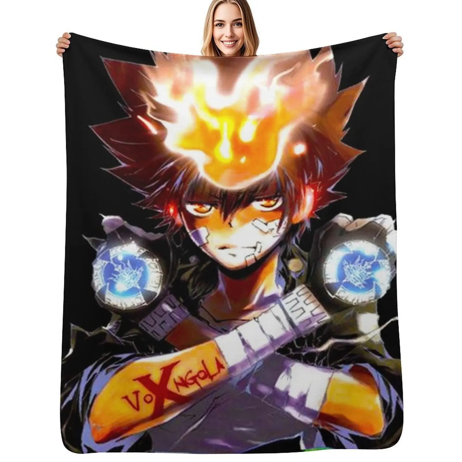 

Katekyo Hitman Reborn Tsunayoshi Sawada Throw Blanket Warm Plush Fuzzy Blanket for Living Room