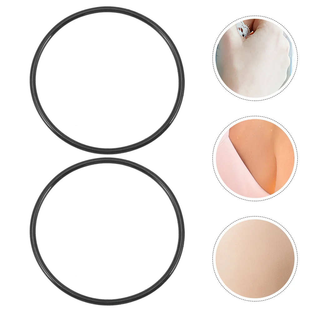 50 Pcs Silicone Wristband Elastic (black) Charm Straps Simple Unisex Bracelets Silica Gel Wristbands DIY Men Women