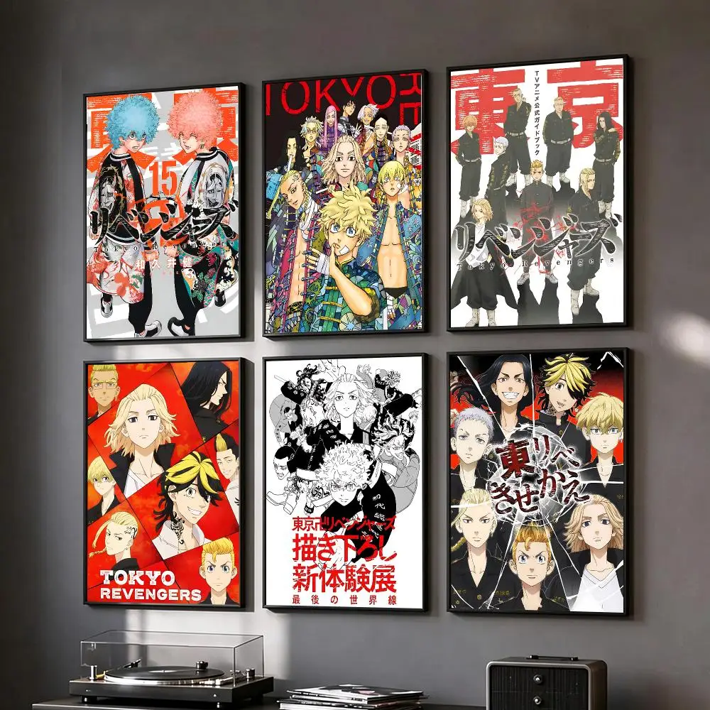 anime Tokyo Revengers Poster Poster HD Printing Vintage Luxe Home Decor Wall Art for the Living Rooms Entryways Gift