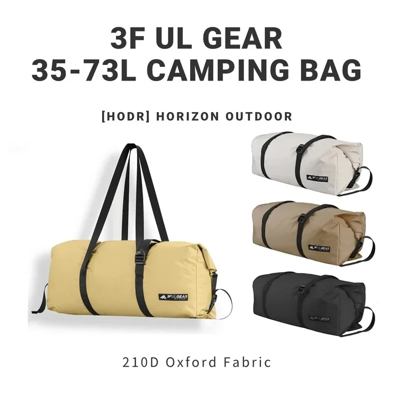 3F UL GEAR 35L-73L Travel Bag Tent Storage Bag Dyneema UHMWPE Large Capacity Tote Camping Backpack Casual Outdoor Camping