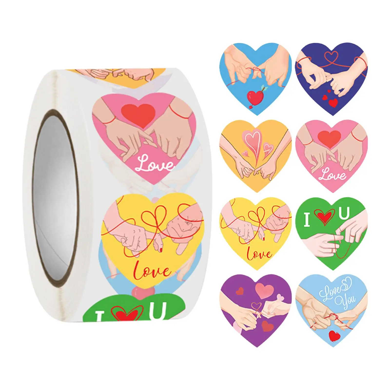 500 Stuks Hart Stickers Valentines Stickers Envelop Zegel Sticker Kaart Maken Afstuderen Ambachten Rol Liefde Stickers Hart Labels