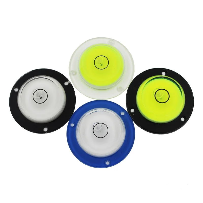 Universal Circular Spirit Level Bubble 43x11mm Round Bullseye Level With Flange Mounting Holes For Tripod Camera 1 Pc