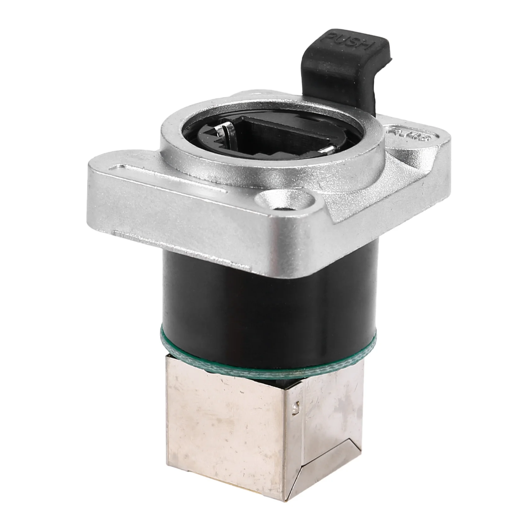 Conector de rede RJ45 Shield, 8P8C fêmea Panel Mount Sockets, conector Ethernet, ângulo direito, 2 pcs