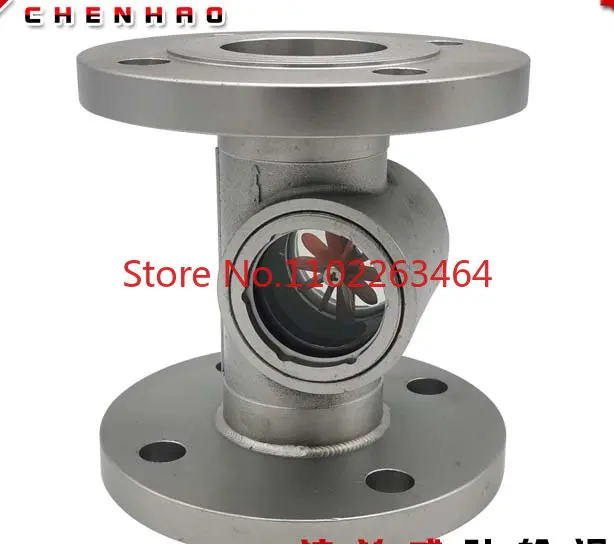 304 stainless steel flange impeller mirror eccentric flange flow indicator 1 