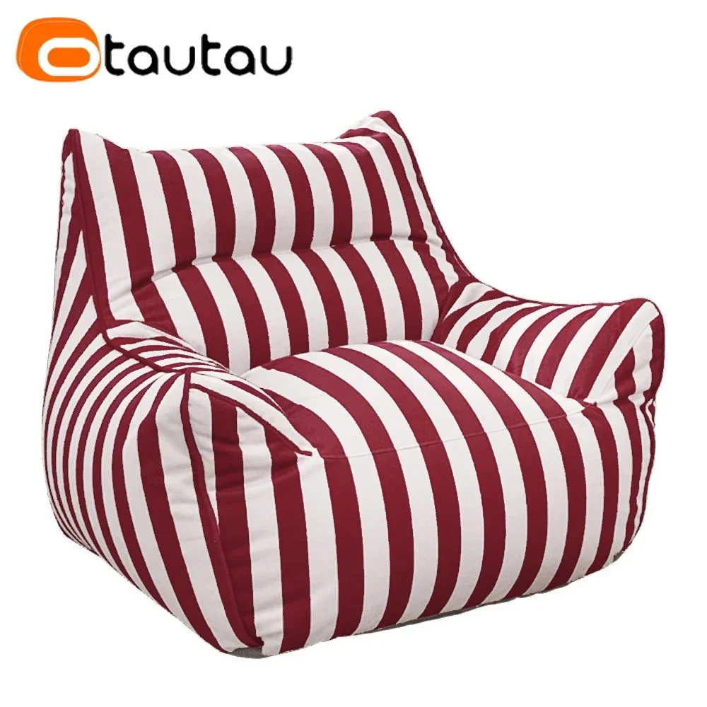 OTAUTAU Outdoor worek fasoli Sofa pokrywa bez wypełniacza wodoodporny ogród Camping worek fasoli pufa fotel plaża meble basenowe SF117