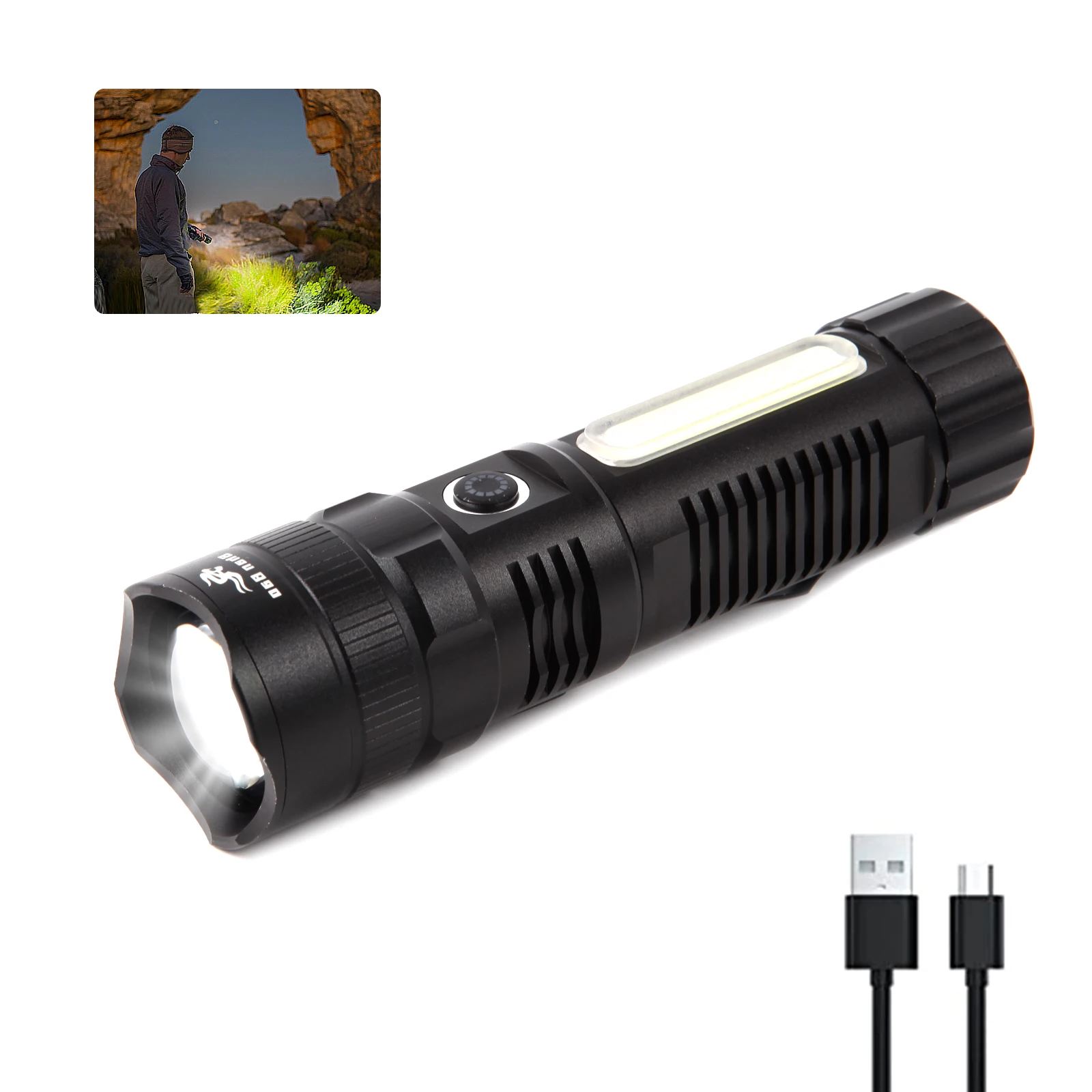 

Многофункциональный USB-фонарь Shan Bao: сверхмощный, с зумом, магнитный, компактный, черный