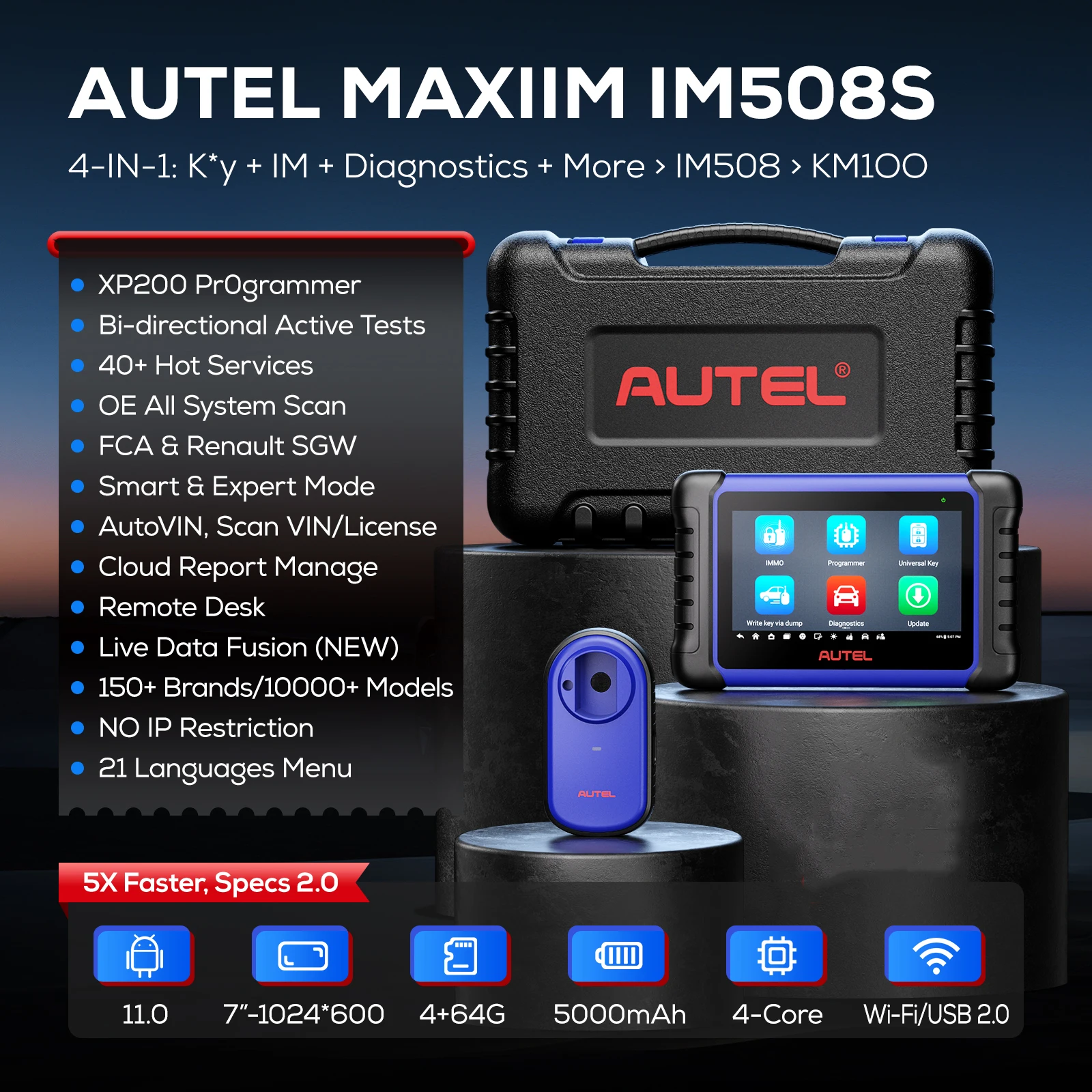 

Autel MaxiIM IM508S XP200 IMMO Programming Diagnostic Tool OBD2 Auto Automotive Scanner All-in-One Key Programmer PK IM608