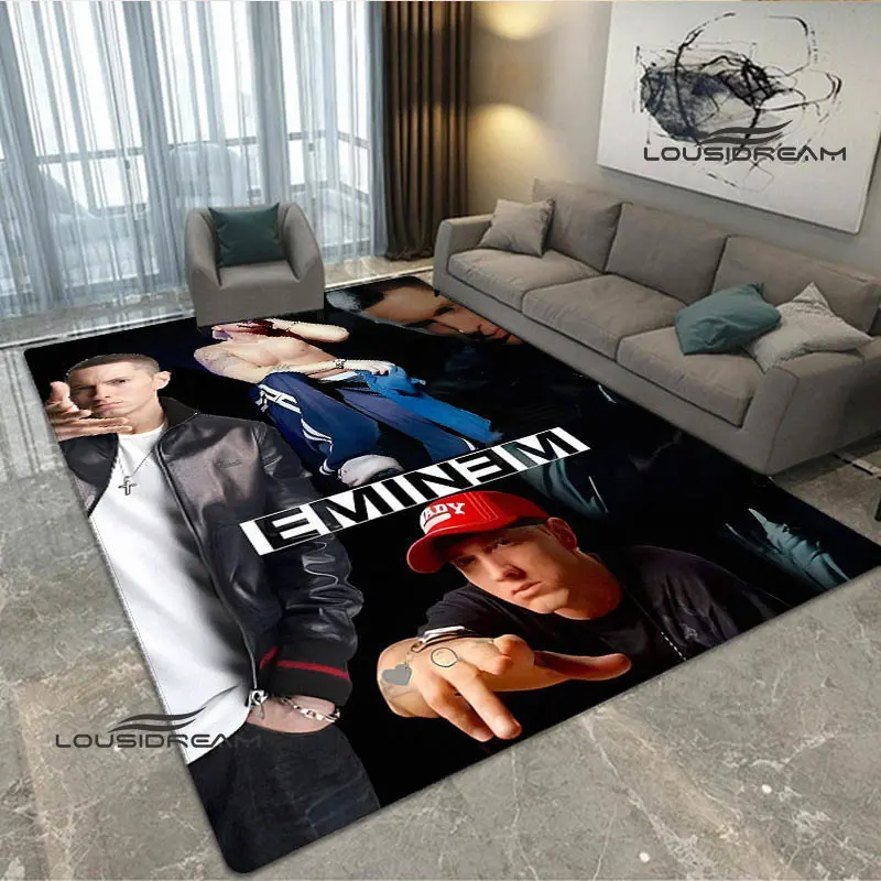 Eminem-alfombra estampada de cantante de hip -hop, alfombra antideslizante, Alfombra de anime para sala de estar, alfombra linda, alfombra al aire