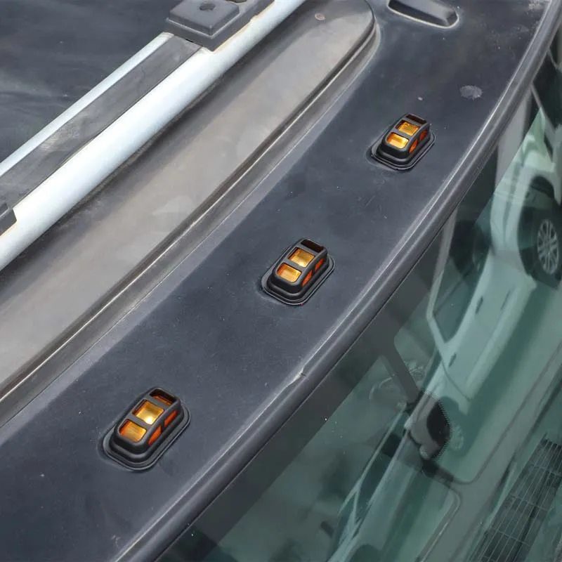 

ABS Car Roof Side Lights Front and Rear Tailgate Lights Protective Mesh Cover Accessories Suitable for Hummer H2 2003-2009