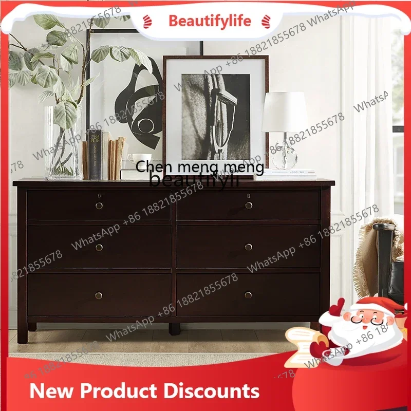 

zq1American solid wood locker, bedroom tail cabinet, living room, household storage side cabinet
