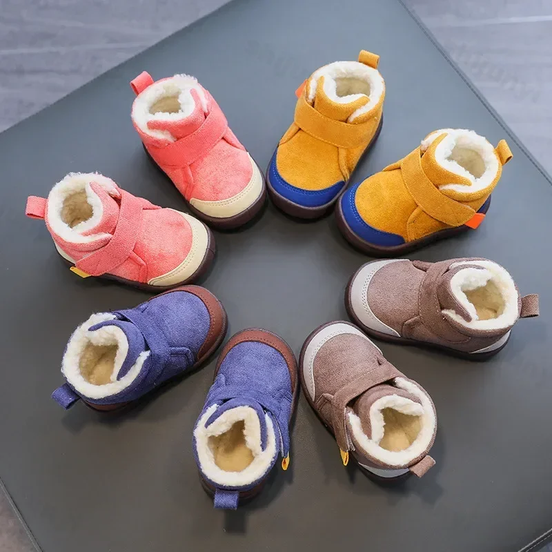 Toddler Baby Boots New 2025 Winter Warm Snow Boots Boys Girls Plush Soft Bottom Infant Shoes Baby Outdoor Sneakers Kids Shoes