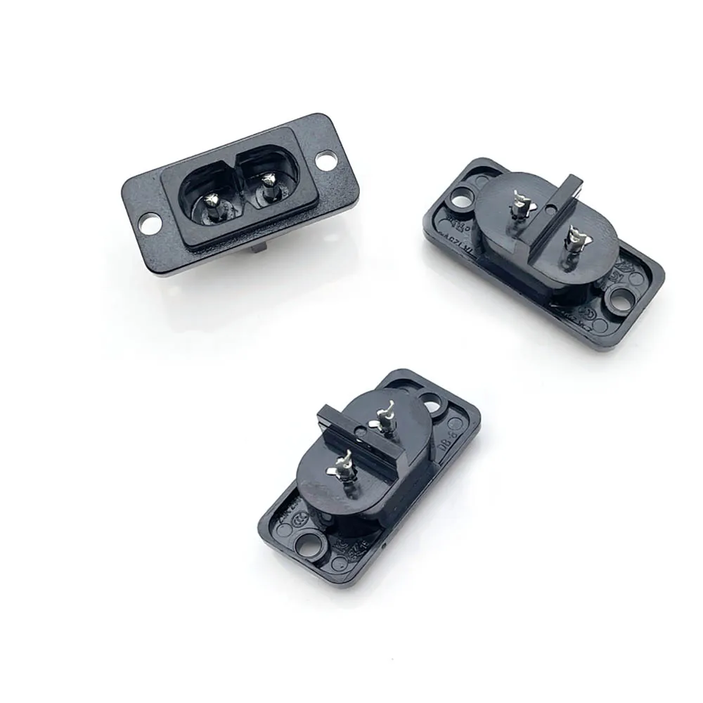 

5/10pcsNew Hot Selling AC250V 2A 2Pin IEC 320 C8 Screw Mount Inlet Plug Socket