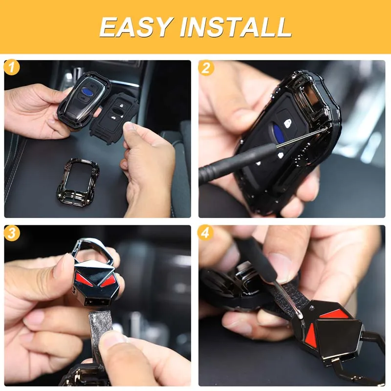 ZincAlloy Key Case Mecha Car Key Fob Cover Keychain Car Supplies For Subaru Forester XV Crosstrek BRZ Outback Legacy 2019-2026 view 5