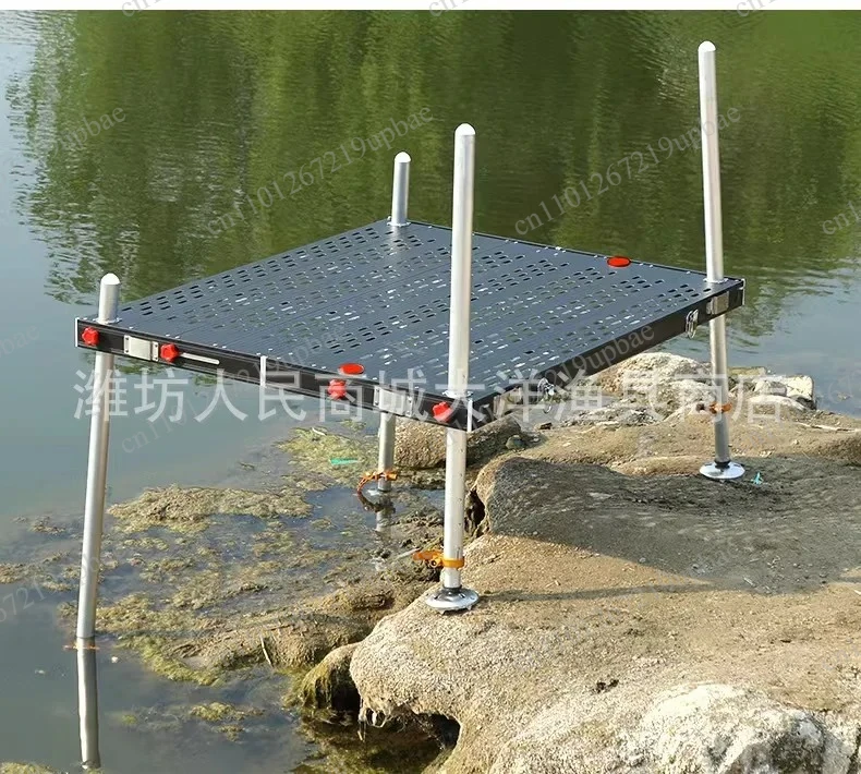 Ultra-light Hollow Telescopic Aluminum Alloy Fishing Platform, Folding Big Fishing Table for Deep Water Wild Fishing