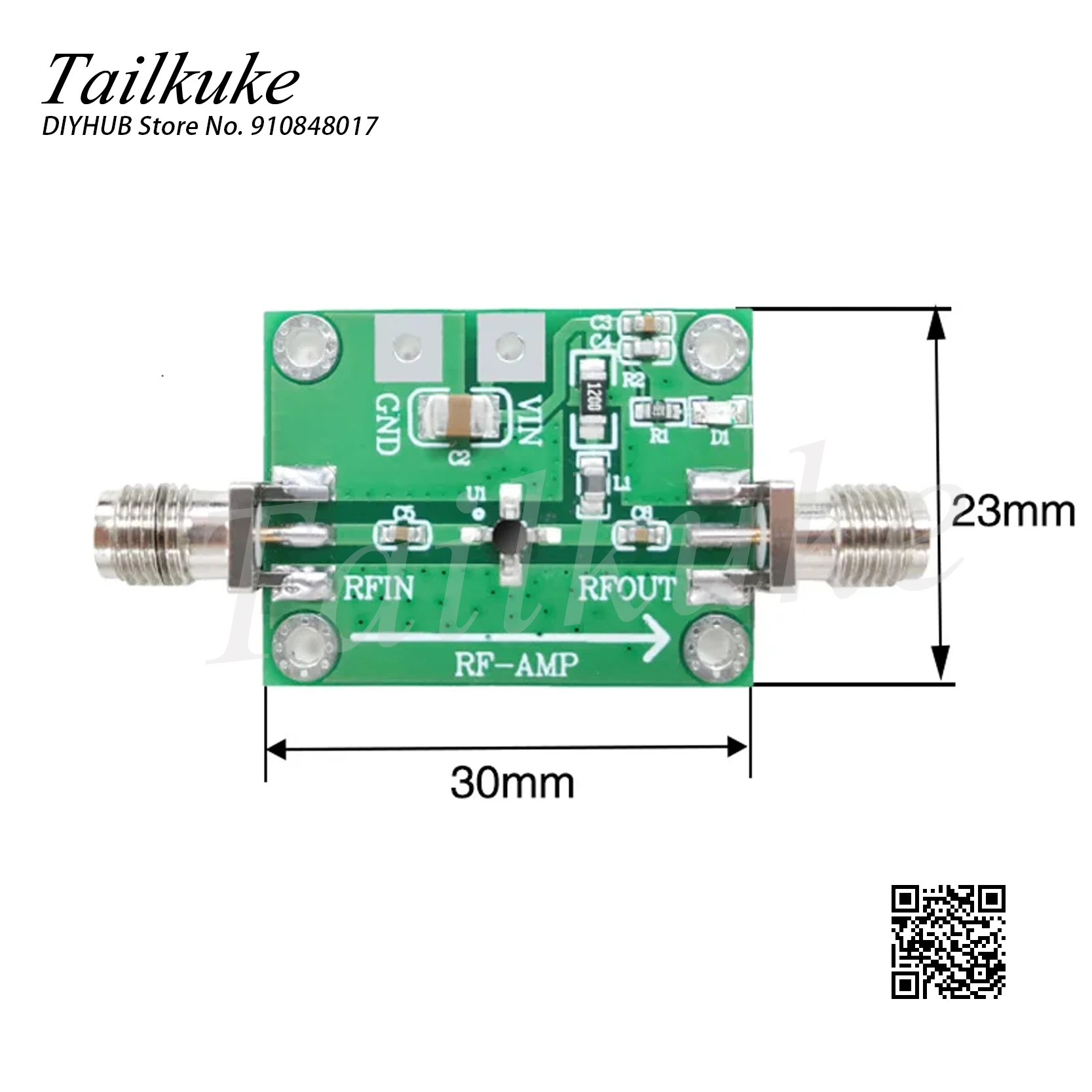 Low Noise LNA 10khz-2ghz RF Amplifier 32dB Small Signal Amplification