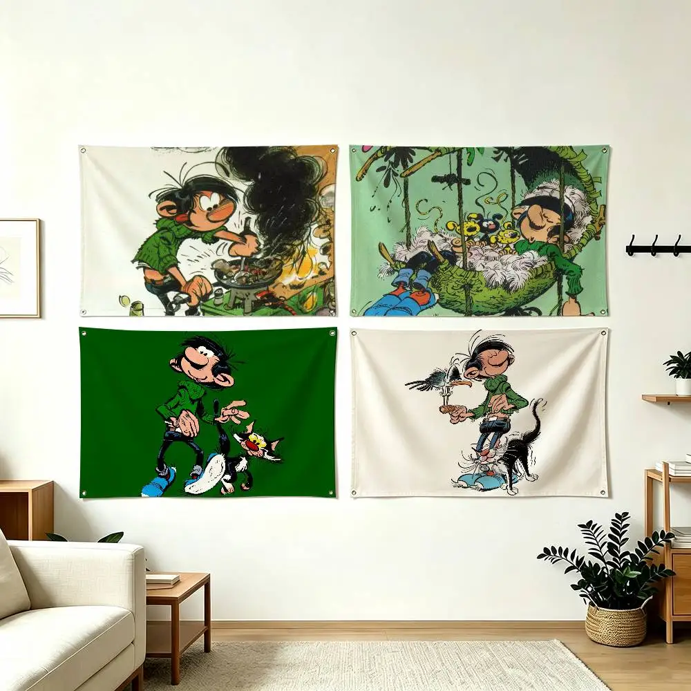 G-Gaston Lagaffe Comic Flags Wall Hanging Tapestry Outdoor Garage Room Decorative flag Background Blanket