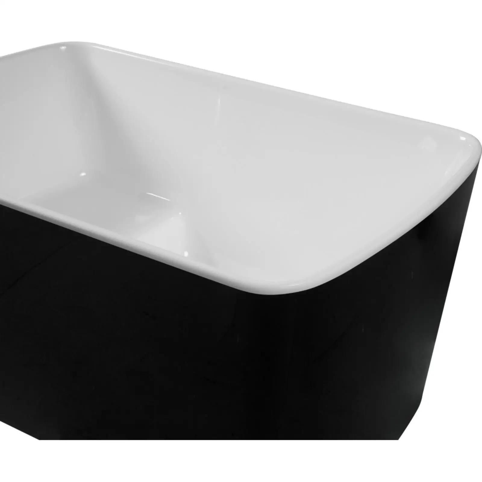 حوض استحمام أكريليك قائم بذاته مقاس 49 بوصة × 28 بوصة، ياباني مربع الشكل #2