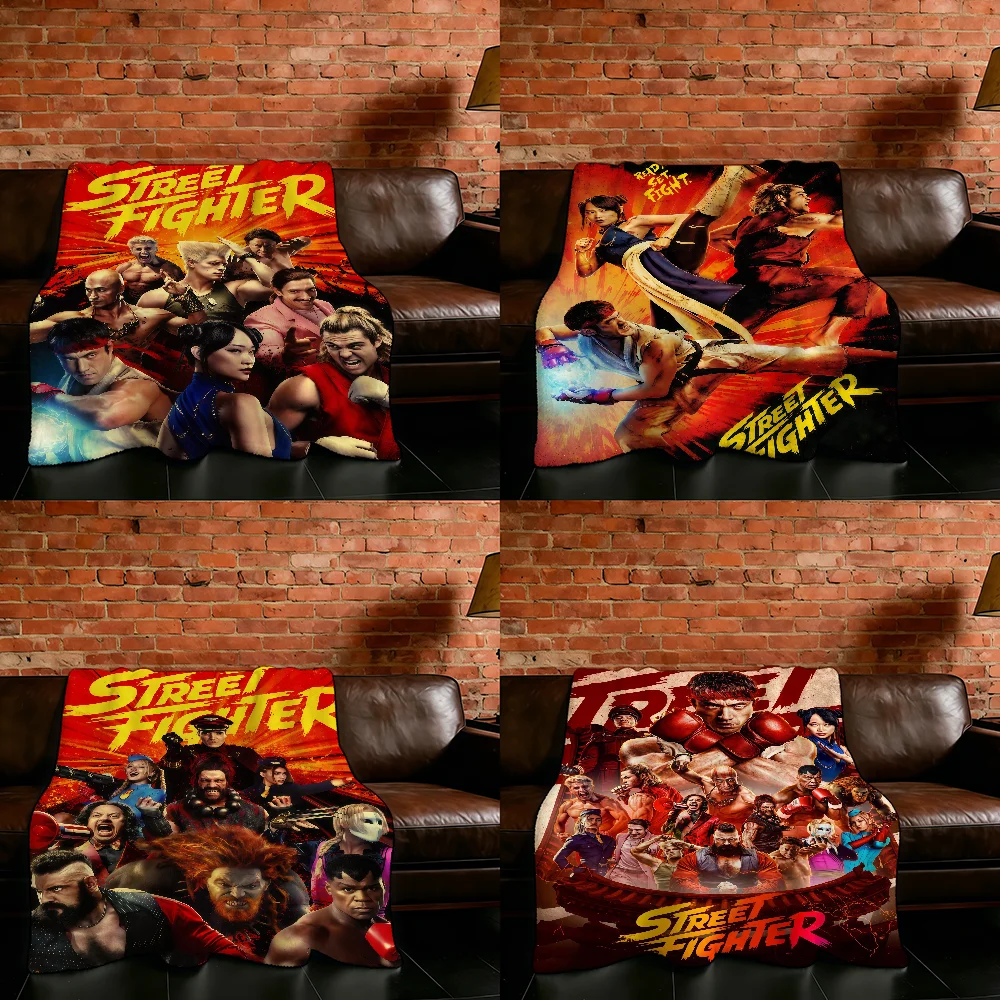 S-STREET F-FIGHTER-ES 2026 Movie Blanket Flannel Warm Soft Throw Blanket For Room Sofa Childish Birthday Gifts