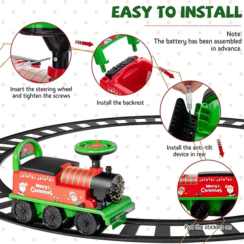 Treno da corsa con binari Treno giocattolo per bambini con luci Suoni e sedile portaoggetti Giocattoli divertenti per bambini Regali di Natale