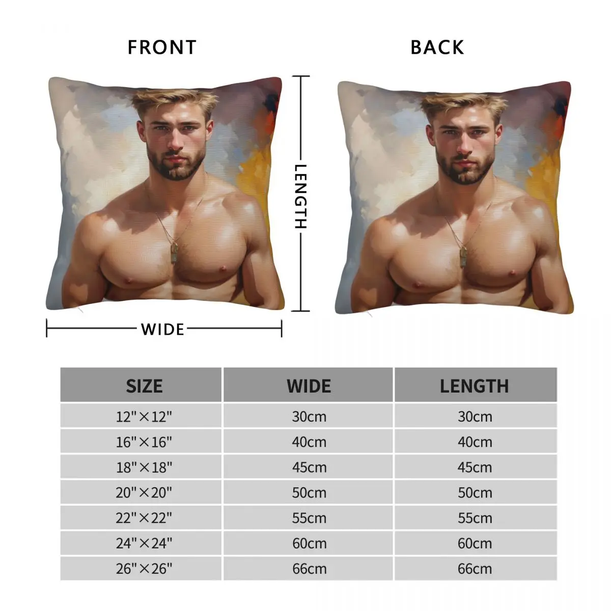 Sexy Guy Wassili Kandinsky Square Pillowcase Polyester Linen Velvet Printed Zip Decor Pillow Case Sofa Cushion Case