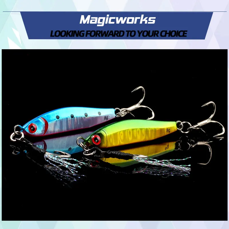 Sihirli Çalışmalar Metal Jig Balıkçılık Jig Ürünleri 5G 8G 12G 18G 30G 40G Balıkçılık Lures Balıkçılık Malzemeleri Yapay Yem Deniz Balıkçılığı Jig