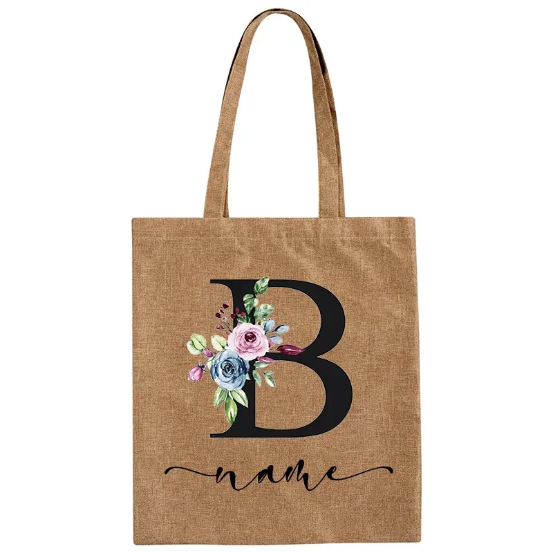 Custom Name Women Tote Bags Cute Fashion Shoulder Bag Japan Style Canvas Shopping Bags Storage Reusable Bag Teacher Life Gift