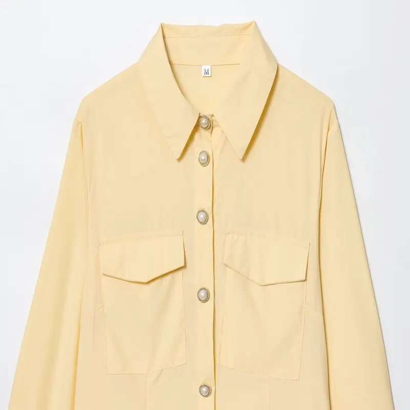 Retro losse casual lange Sve Dr dames Faion herfst nieuwe Sle zijde antung irt Dr enkele knoopsluiting