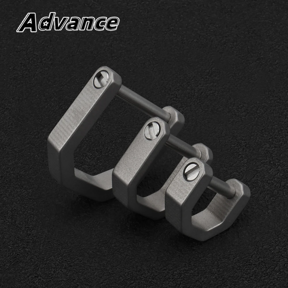 Corte de alambre aleación de titanio hebilla en forma de D llavero accesorios hebilla de herradura herramienta EDC para exteriores
