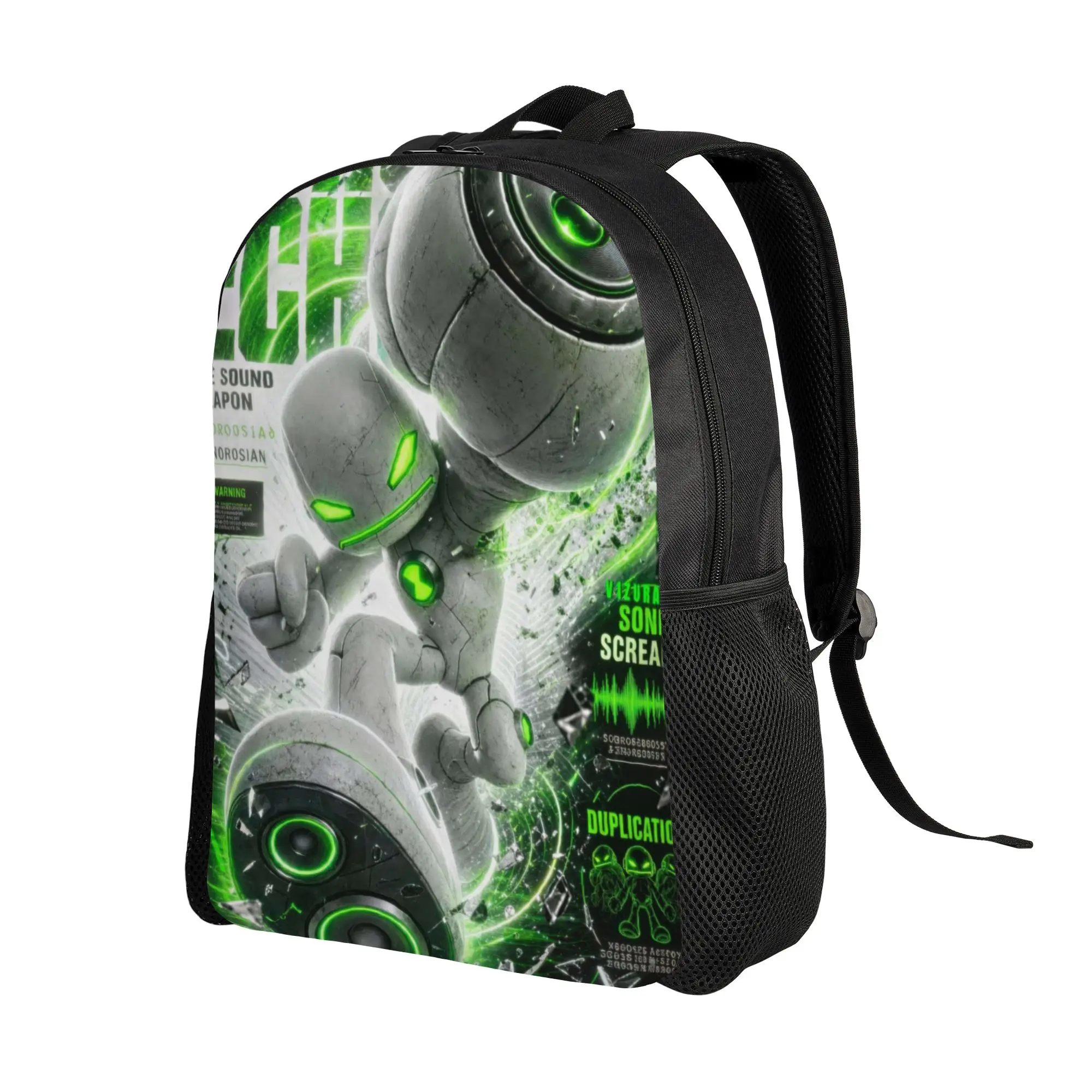Back to school season Light Sonic Alien Speaker Echo Schoolbag  High School Students Backpack