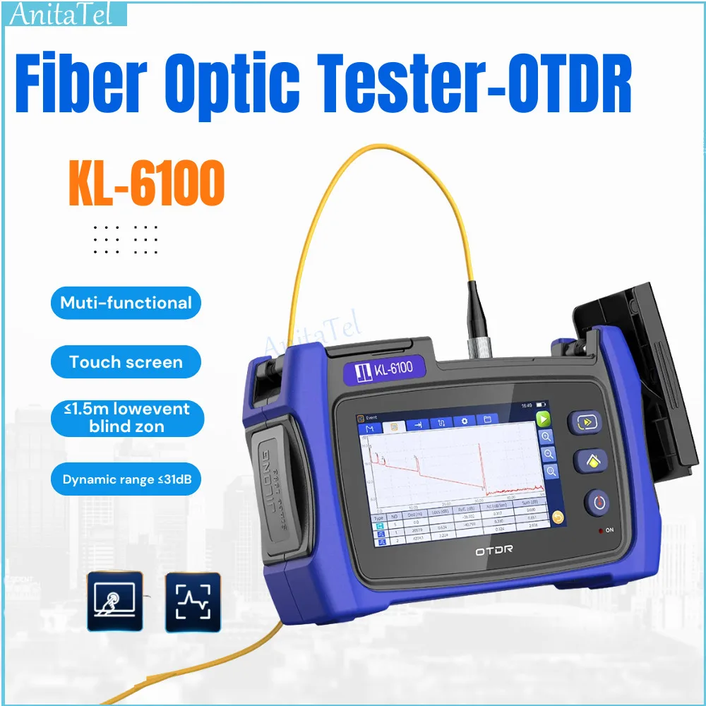 JILONG KL6100 OTDR Meter Time Domain Reflectometer 1550Nm 1610Nm 1577Nm 1625Nm 24Dbftth Optical Fiber Tester