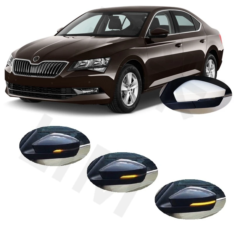 

Для Skoda Superb 3V3 3V5 Combi 2015 2016 2017 2018 2019 2020 2021 последовательное зеркало заднего вида с указателем поворота