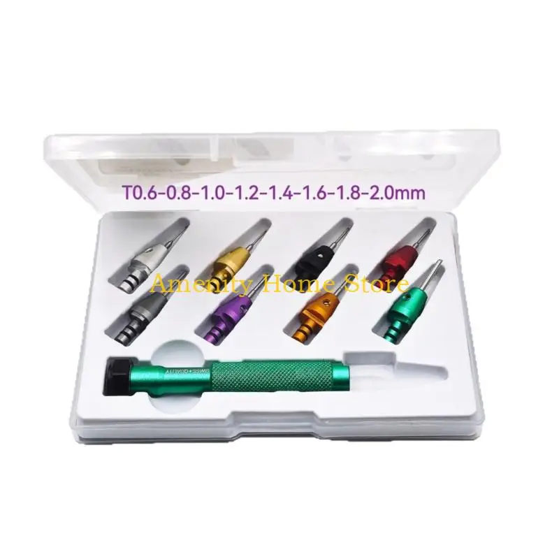 F26C Lightweight T Shaped Precise Screwdriver Set With AntiSlip Grip Handle For Comfortable &Secure Use Detailed Tasks