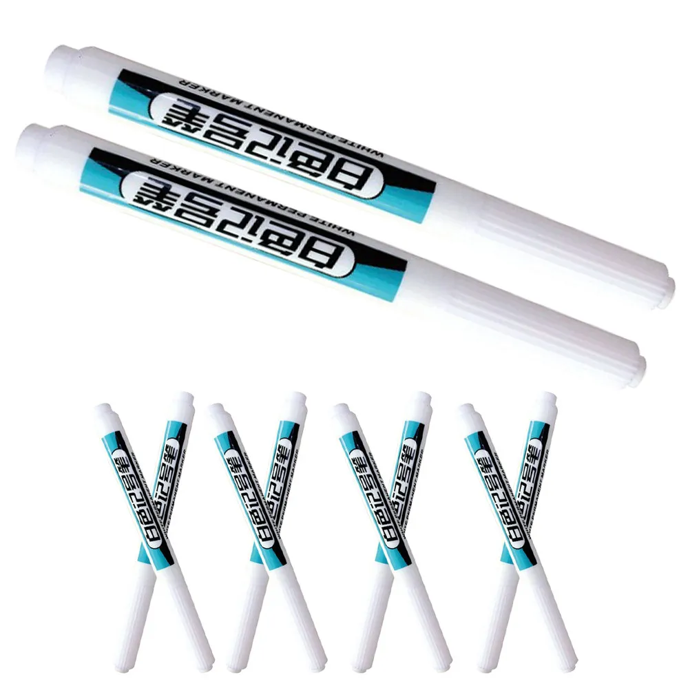 

10Pcs Multi-Purpose Permanent Markers Smooth Writing Nonfading Oil-Based Ink Clear Visible on Paper Woodworking Construction