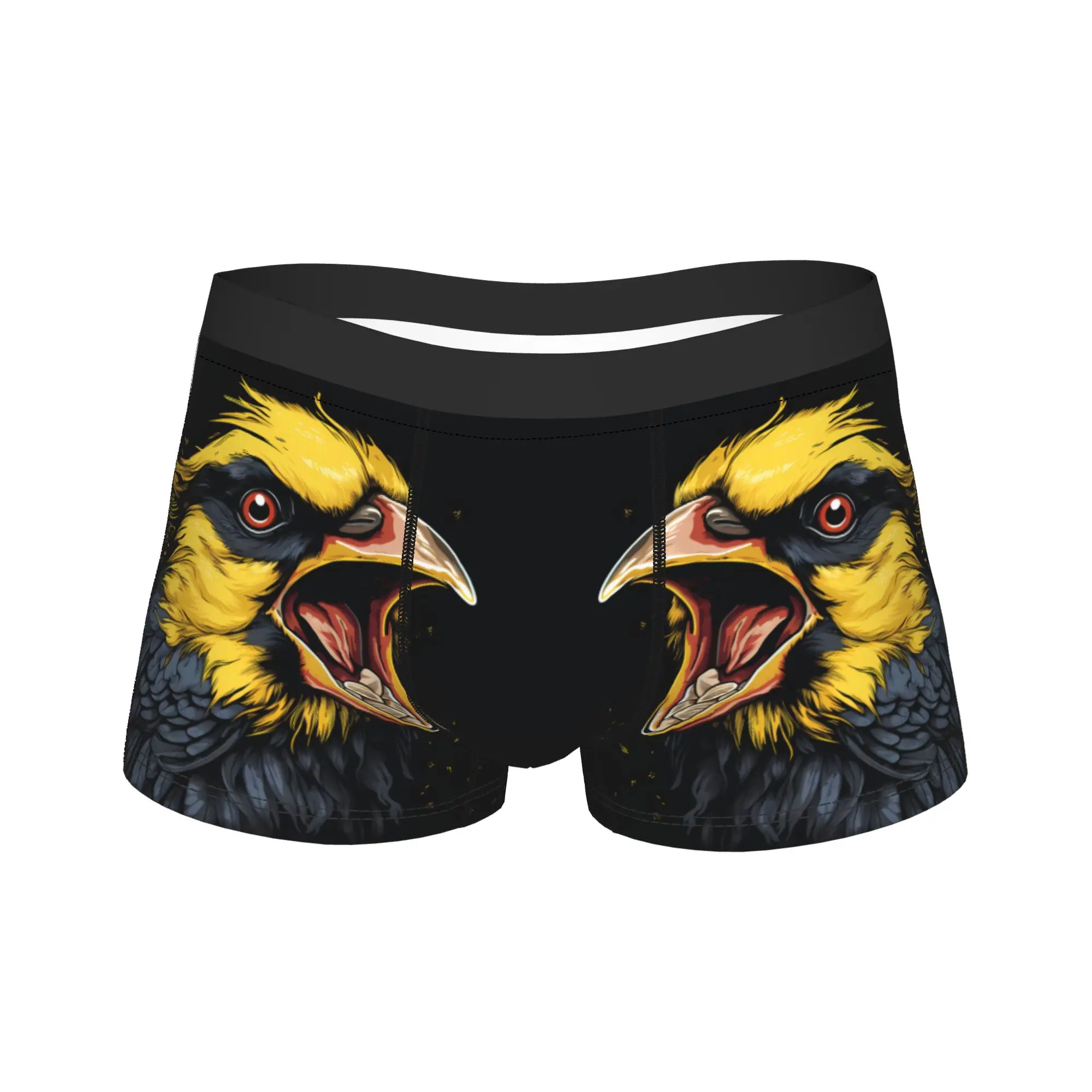 

Мужские трусы-боксеры Goldfinch Big Mouth с яркими глазами, милые, оригинальные, высококачественные, с узором, больших размеров