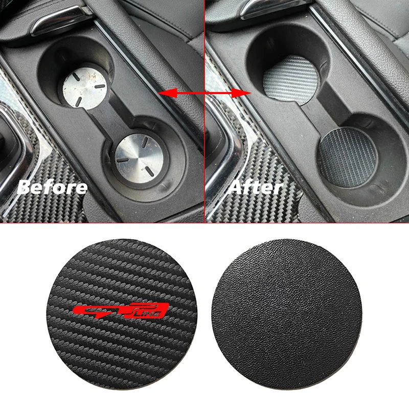 2 Pcs Car Styling Car Water Cup Mat Bottle Anti-Slip Pads For KIA RIO GT Line OPTIMA PICANTO STINGER Car Interiors Accessories