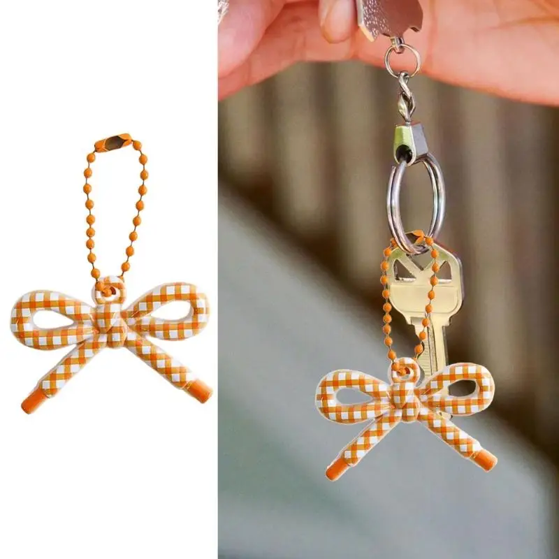 91AF Cheerful Bowknot Beaded Chain Ornament For Keyrings Handmade Jewelry Phone Case DIY Creative Gift Choice