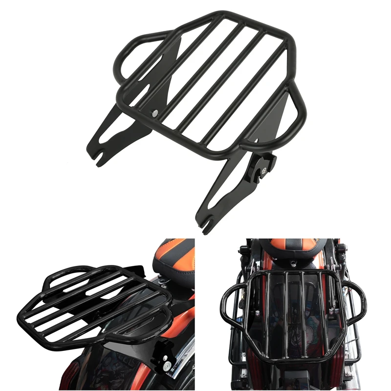 Motorcycle Detachable Two Up Pack Mounting Luggage Rack For Harley Touring Street Glide Road Glide 2009-2024