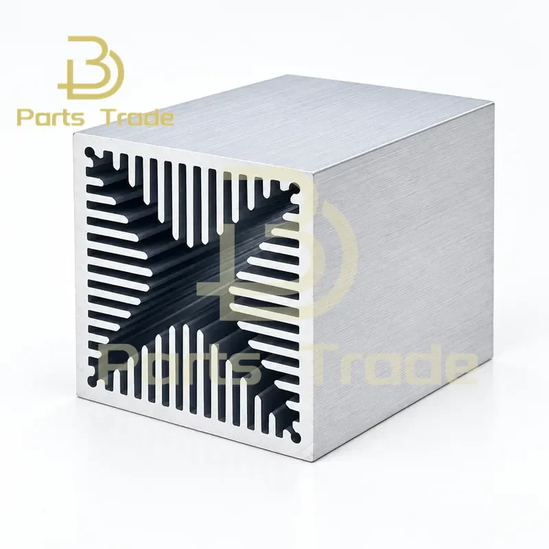 60x60x100mm Aluminum Heat Sink Air Cooled Radiator for Electronic Tube Power Dissipation