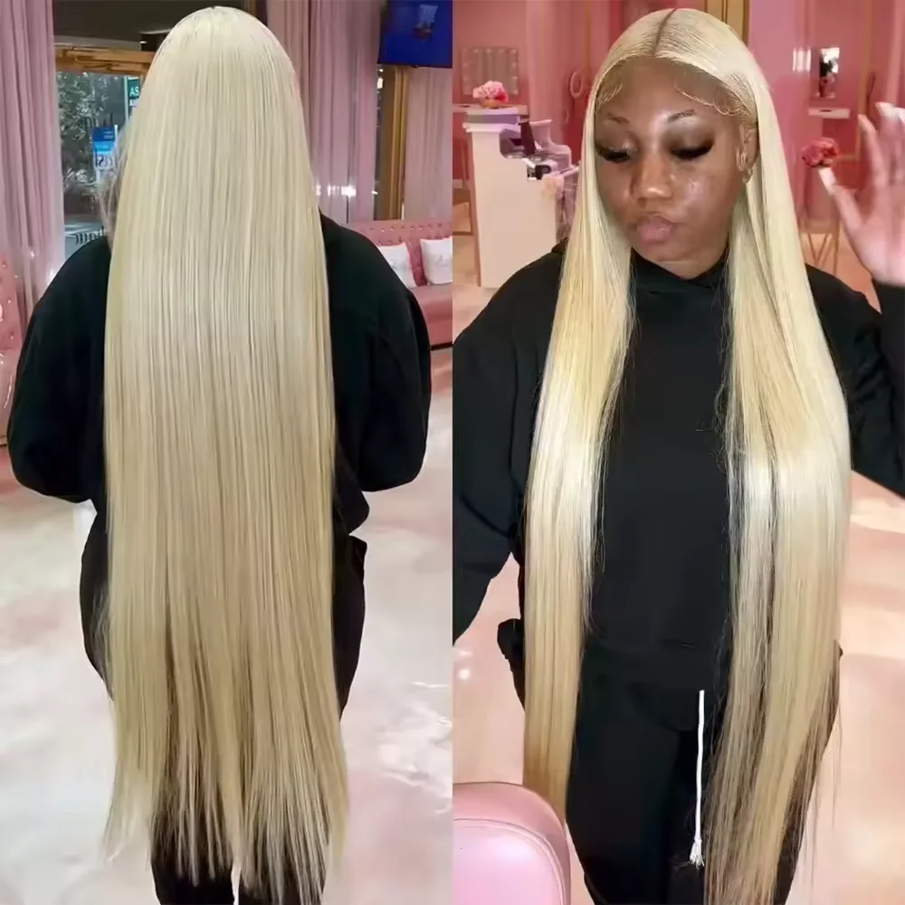 

Muse 30 38 Inch HD 613 Bone Straight 13x6 Lace Front Human Hair Wig Color 13x4 Honey Blonde Frontal Wigs For Women