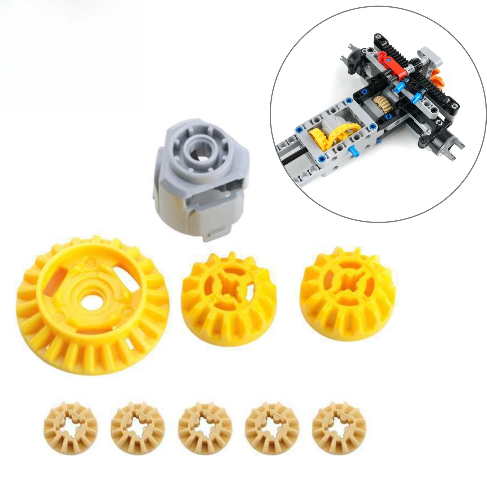 Nouveaux engrenages différentiels MOC, pièces de Modification technique, blocs de construction en briques 65414 69761 69762 6589, compatibles avec Legoeds
